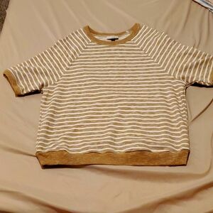 2X Womens Short Sleeve Sweater